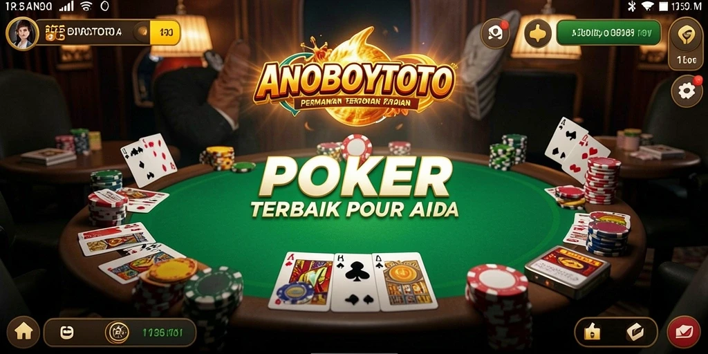 Screenshot gameplay ANOBOYTOTO yang penuh aksi dan strategi poker.