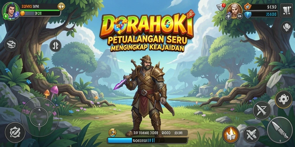 Tampilan gameplay DORAHOKI yang menegangkan dan menawan.