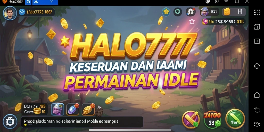 Tampilan gameplay HALO777 yang menarik dan penuh warna.