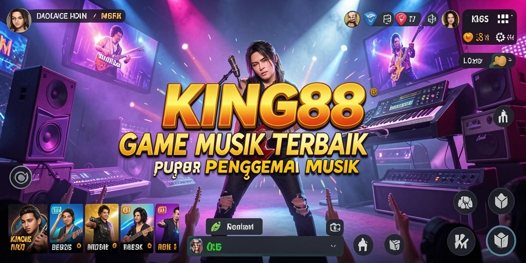 Screenshot KING88 menampilkan pemain bersenang-senang dengan musik.