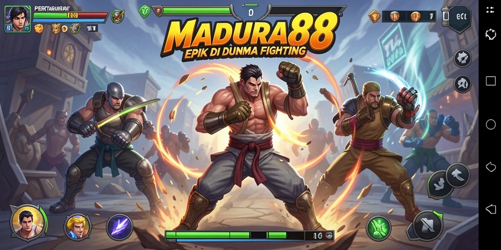 Gameplay intens MADURA88 dengan pertarungan seru dan grafis memukau.
