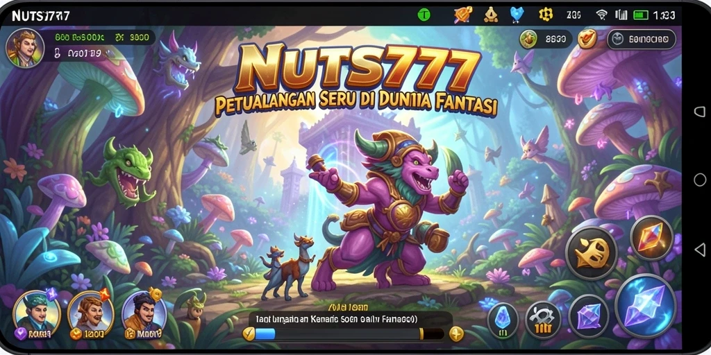 Tampilan gameplay NUTS777 yang penuh aksi dan petualangan.