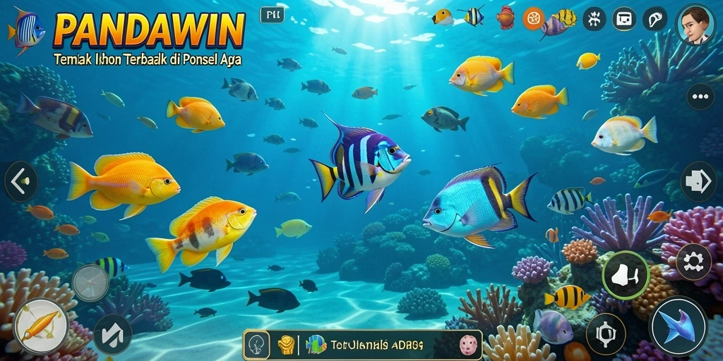 Tampak menarik saat menembak ikan dalam gameplay Tembak Ikan PANDAWIN.