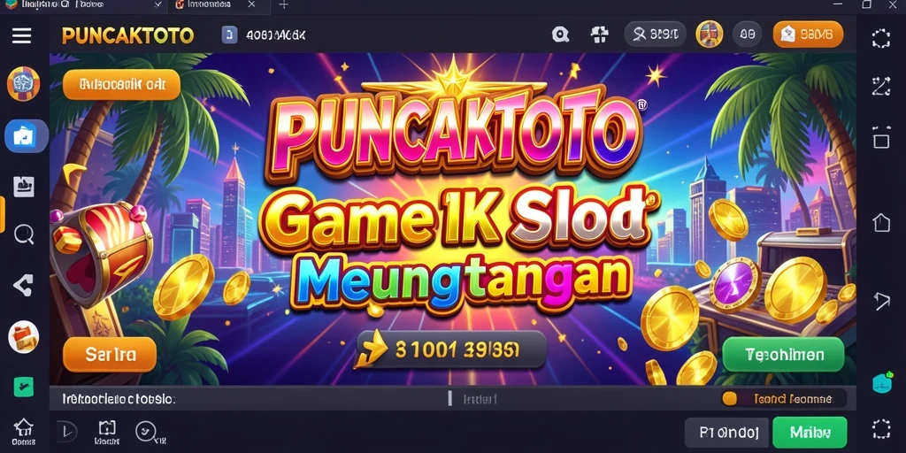 Tampilan gameplay seru PUNCAKTOTO dengan berbagai mesin slot.