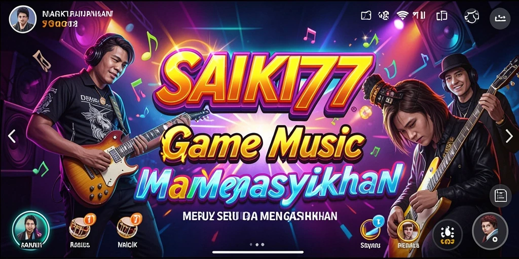 Screenshot SAKTI77 menampilkan gameplay menarik dengan berbagai lagu.