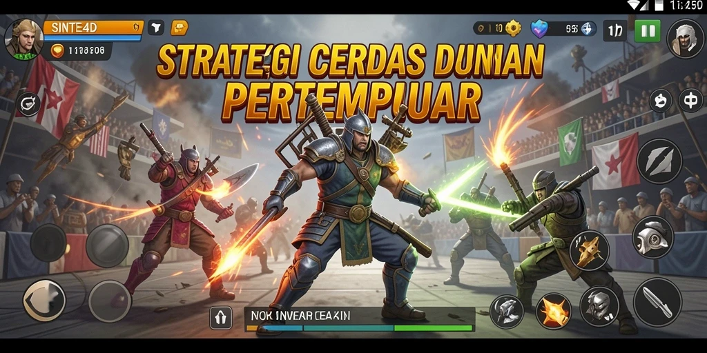Tangkapan layar gameplay <strong>SINTE4D</strong> menunjukkan strategi pertempuran yang mendebarkan.