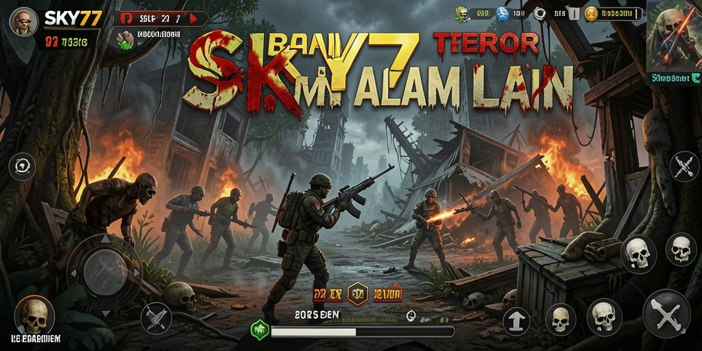 Tangkapan layar dari gameplay <strong>SKY77</strong> menampakkan suasana horor yang mencekam.